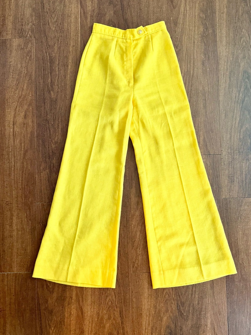 Sunny vintage High-Rise Wide-Leg Pants in Yellow
